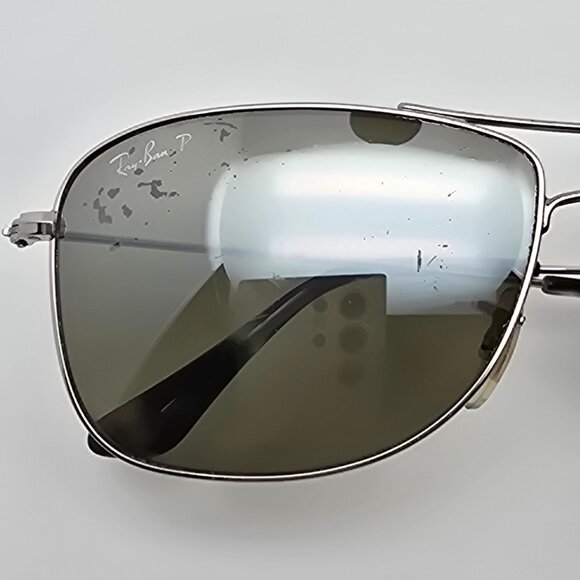 Ray-Ban RB3543 003/5J Chromance Silver Polarized Silver Miror Aviator Sunglasses - Picture 14 of 16